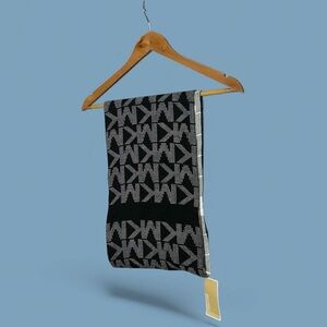 Michael Kors Black and White Patterned Scarf